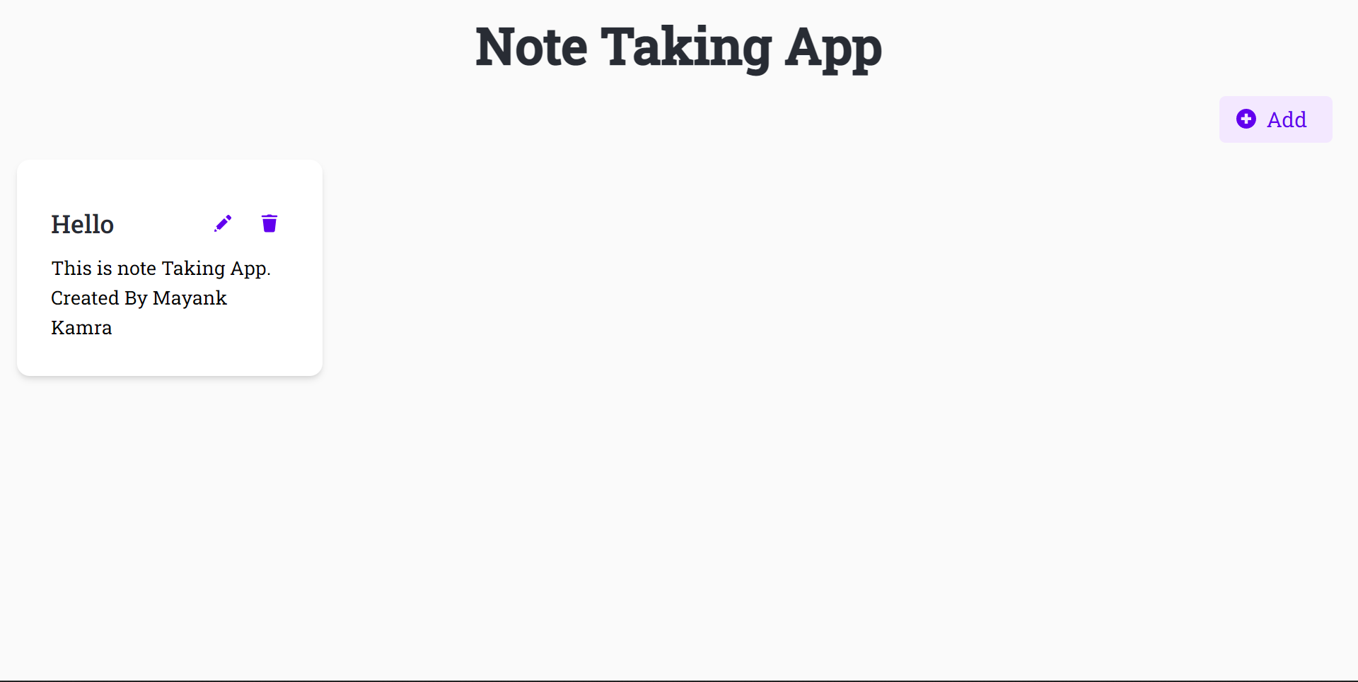 Note Taking App